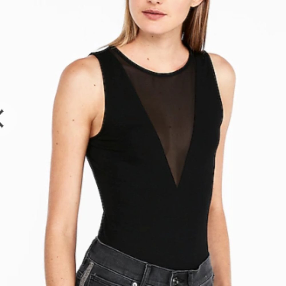 Express High Neck Mesh Bodysuit